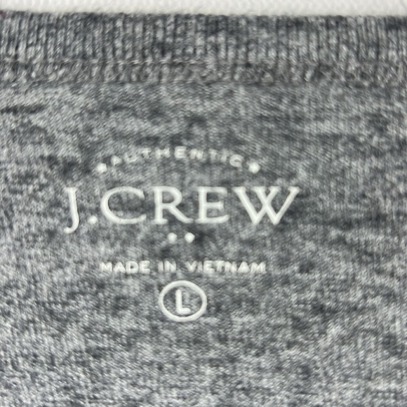 J. Crew Factory Men's Long Sleeved Grey Crew Neck Shirt - Picture 2 of 7
